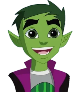 😃 Beast Boy Beast Boy, DC Comics, Teen Titans, cartoon, superhero telegram sticker