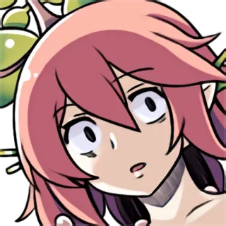 🌱 Anime, Kartun, Wanita, Rambut merah muda, Terkejut, Gadis telegram sticker