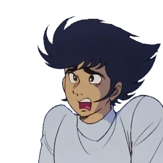 😣 Аниме, Мультфильм, В шоке, Удивлен, Озабочен, Эмоция whatsapp sticker