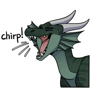 🗣 chirp! dragão, piado, réptil, fantasia, animal telegram sticker