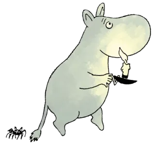 🕯 Moomintroll Moomins Moomintroll, Dibujos animados, Personaje, Animal, Moomin telegram sticker