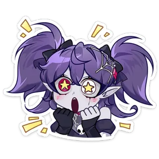 ⭐ 애니메이션, 치비, 만화, 스티커, 귀여운, 별 telegram sticker