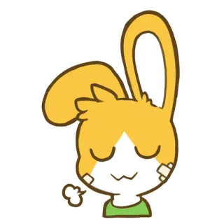 😌 кролик, милый, стикер, мультфильм whatsapp sticker