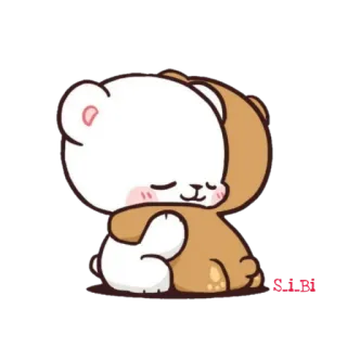 ❤️ 熊, 拥抱, 可爱, 爱, 友谊, 卡通, 动画 telegram sticker