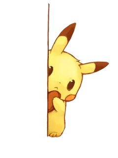 👀 Pikachu pokemon, pikachu, dibujos animados, mono, anime telegram sticker