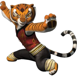 😈 Tigress Kung Fu Panda Tigress, Kung Fu Panda, animal, martial arts, tiger, character telegram sticker