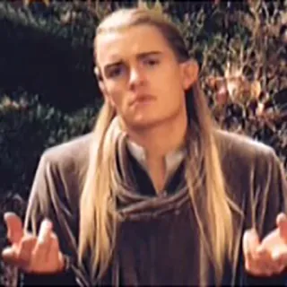 💁 Legolas Lord of the Rings Legolas, El Señor de los Anillos, elfo, Orlando Bloom, personaje, fantasía telegram sticker
