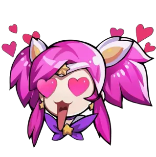 😍 Star Guardian Lux League of Legends Anime, Rambut pink, Hati, Lucu, Star Guardian, Lux, League of Legends, Video game telegram sticker