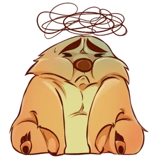 😓 triste, fatigué, contrarié, stressé, émotionnel, frustré, dessin animé telegram sticker