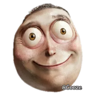 😊 @Cooze face, funny, cartoon, digital art, big eyes telegram sticker