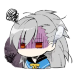 😨 anime, chibi, girl, cute, sticker, manga telegram sticker