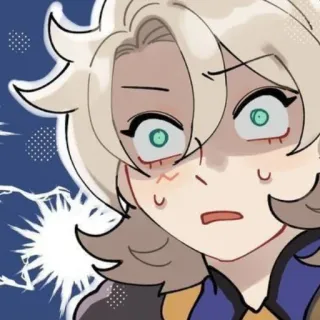😱 Albedo Genshin Impact albedo, genshin impact, anime, chocado, engraçado whatsapp sticker