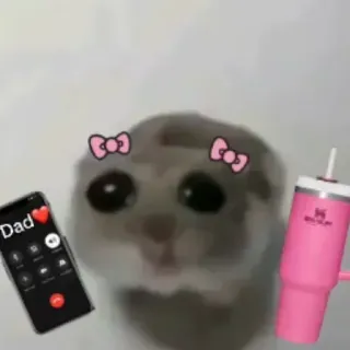 📱 Dad cat, telephone, cup telegram sticker