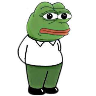 🗽 Pepe the Frog pepe, sapo, meme, internet, triste, adesivo, desenho animado telegram sticker