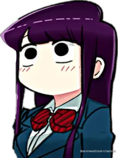 ☺️ Komi Shouko Komi Can't Communicate Anime, Komi Can't Communicate, Komi Shouko, Manga, Schattig, Schoolmeisje whatsapp sticker