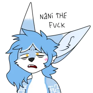 😒 NANI THE FUCK furry, nani, the fuck, cartoon, fox, sticker telegram sticker