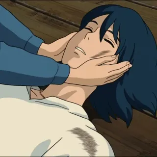 ⚜ Howl Howl's Moving Castle Anime, Studio Ghibli, Fantasía, Escena de película telegram sticker