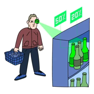 🤑 50% 20% Compras, Descuento, Cerveza, Rebajas, Mercado, Supermercado, Alcohol whatsapp sticker