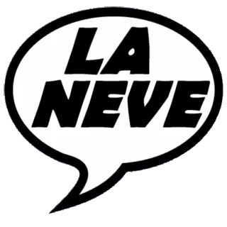 🌨 LA NEVE NEVE, Fumetto, Testo, Sticker, Bianco e nero telegram sticker
