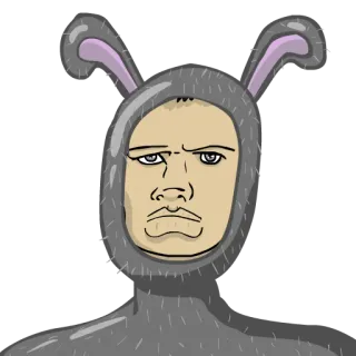 🐰 bunny suit, costume, easter bunny, cartoon, character, man telegram sticker