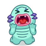 😭 monster, cartoon, illustration, cute, angry telegram sticker