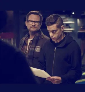 😐 Mr. Robot Mr. Robot, Elliot Alderson, hacker, tv show, Rami Malek, Christian Slater telegram sticker