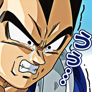 😢 Vegeta Dragon Ball Z anime, menangis, pangeran, Saiyan, Vegeta, DBZ telegram sticker
