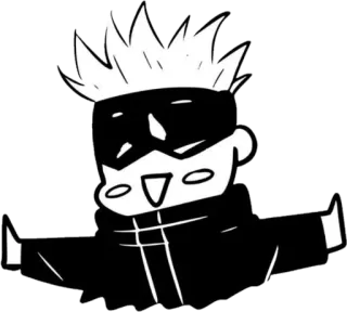 😃 Satoru Gojo Jujutsu Kaisen Аниме, Манга, Чиби, Фанатское творчество, Годжо, Сатору Годжо, Jujutsu Kaisen telegram sticker
