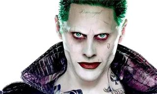 😏 Joker Damaged Joker, villain, comics, character, tattoo telegram sticker