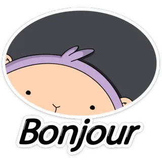 👋 Bonjour Bonjour, Französisch, Gruß, Figur, Süß telegram sticker
