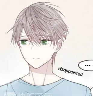 🥞 disappointed anime, manga, disappointed, boy, sad, cartoon, character telegram sticker