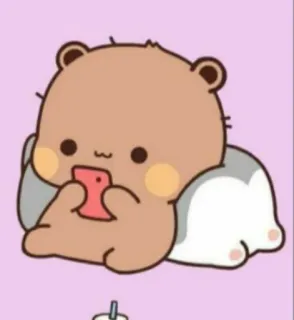 🌟 oso, lindo, animal, dibujos animados, teléfono, kawaii telegram sticker