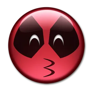 😙 Deadpool emoji, marvel, deadpool, kiss telegram sticker