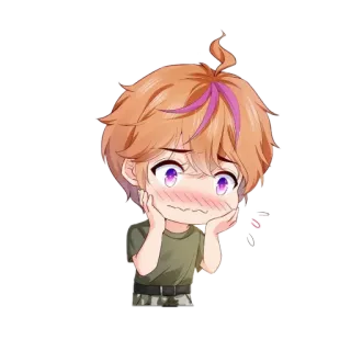 ☺️ Anime, Chibi, Słodkie, Rumieniec, Kreskówka telegram sticker
