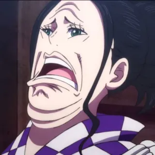 🏴‍☠️ Nico Robin One Piece Аниме, Ван Пис, Нико Робин, Смешно, Мем, Персонаж, Мультфильм telegram sticker
