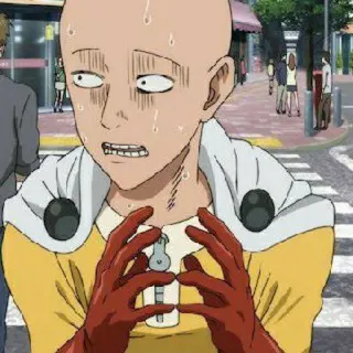 🪶 Saitama One-Punch Man Saitama, One-Punch Man, Anime, Manga, Eroe, Fumetto, Supereroe whatsapp sticker