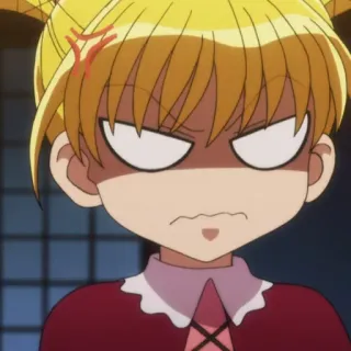 😈 Anime, Manga, Wütend, Cartoon, Figur, Ausdruck, Blond telegram sticker