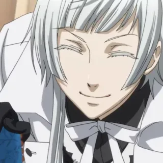 😊 Undertaker Black Butler Undertaker, Black Butler, Anime, Manga, Sorriso telegram sticker