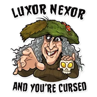 💀 LUXOR NEXOR
AND YOU'RE CURSED bruja, maldición, magia, halloween, malvado telegram sticker