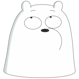 🙄 Ice Bear We Bare Bears Белый Медведь, Мы обычные медведи, Мультфильм, Белый медведь, Анимация telegram sticker