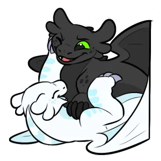 💏 dragon, dessin animé, animal, mignon telegram sticker