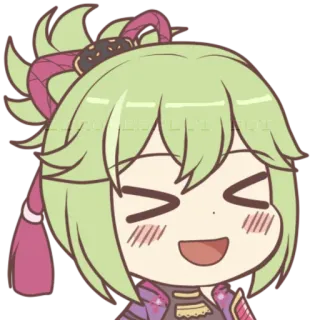😆 anime, cartoon, character, chibi, cute, happy, kawaii whatsapp sticker