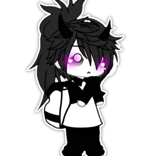 💕 Anime, Teufel, Hörner, Gacha, Süß, Kawaii telegram sticker