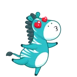 😘 zebra, dier, liefde, cartoon, schattig, sticker telegram sticker