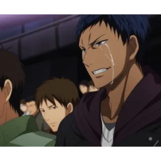 🎭 Aomine Daiki Kuroko's Basketball Anime, Mangá, Chorando, Triste, Basquete telegram sticker