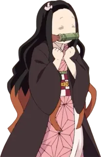 ☺️ Nezuko Kamado Demon Slayer anime, nezuko, demon slayer, manga, kawaii, cute telegram sticker