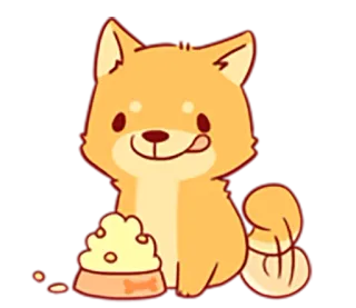 🐶 หมา, ชิบะอินุ, น่ารัก, สัตว์, อาหาร, สัตว์เลี้ยง telegram sticker