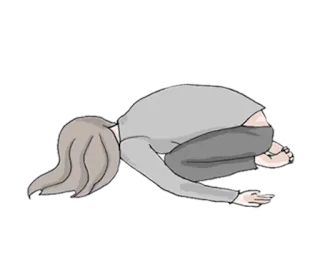 👸 사람, 바닥, 회색, 누워있는, 피곤한 telegram sticker