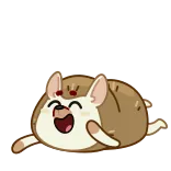 😂 хомяк, милый, животное, счастливый, мультик, каваий, питомец telegram sticker