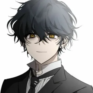 🙂 Аниме, Манга, Персонаж, Мужчина, Портрет, Черные волосы, Аниме парень telegram sticker